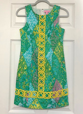 Lilly Pulitzer Mila Sun Dance Shift Dress Sz 2 Cotton Lace Shells Floral Fish Lilly Pulitzer Mila Sun Dance Shift Dress Sz 2 Cotton Lace Shells Floral Fish