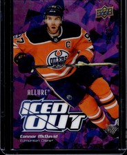 2022-23 Upper Deck Allure Hockey Connor McDavid OILERS IO-10 Iced Out Purple /10