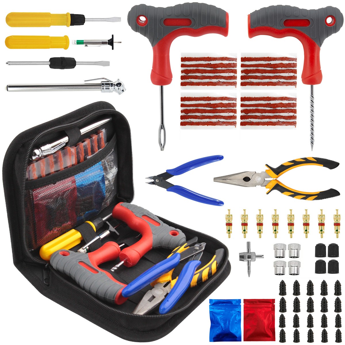 Tubeless Tire Puncture Repair Kit Bag TYRE PUNCTURE REPAIR TOOL