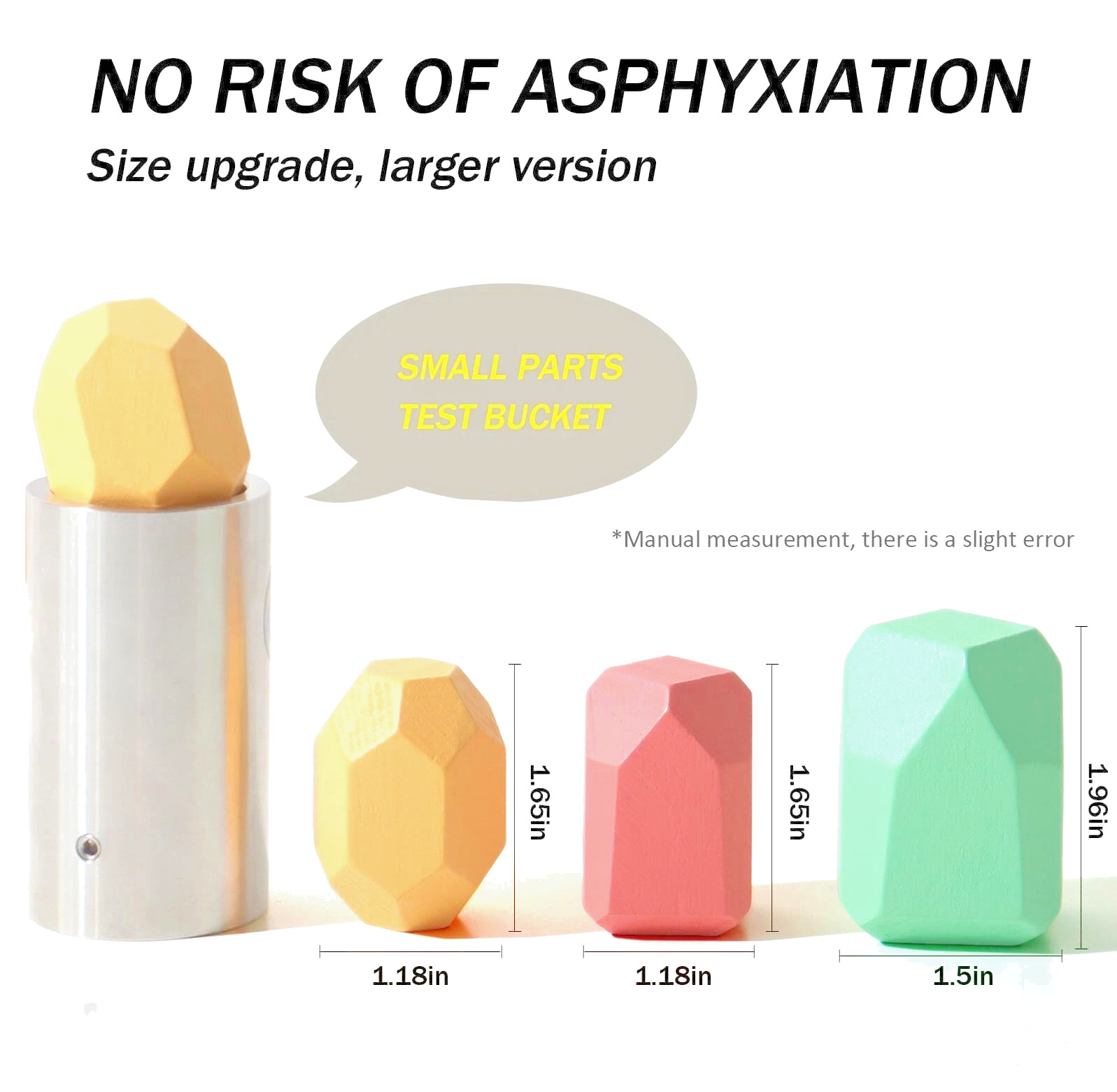 36 Piece Balancing Wooden Stone Blocks for Toddlers Multicolored Stacking Stones