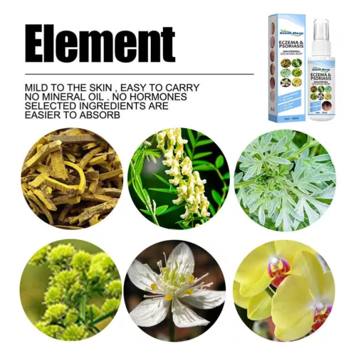30ml Skin Psoriasis Spray Natural Herb Eczema Treatment Spray Itch Relief New - Picture 8 of 19