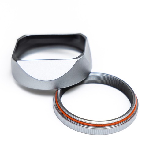 Square Metal Lens Hood w/49mm Adapter Ring for Fujifilm X100V X100F X100Vi X100S - Picture 3 of 11