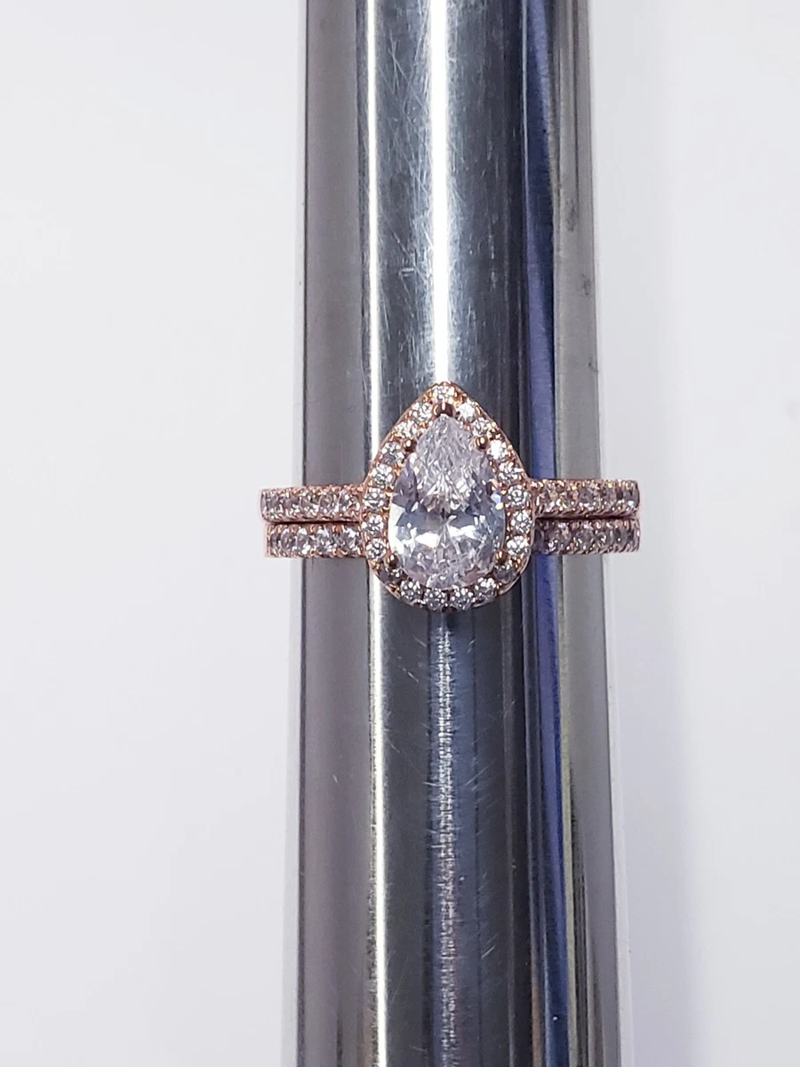 Rose gold deals teardrop ring