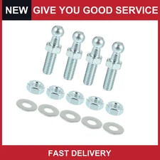 Universal 10mm Strut Ball 5/16-18 Thread 3/4" Long Shank with Washers Pack of 4