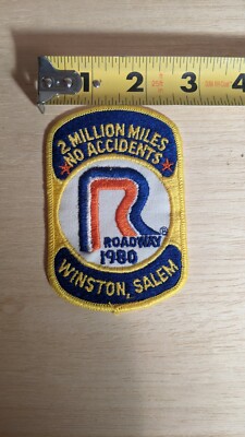 Vintage Roadway Express 2 Million Miles Winston Salem NC 1980 Patch 2.5''x3''