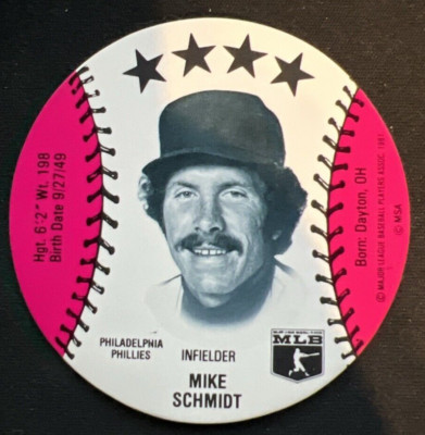 1981 mike schmidt msa disc #nno blank back philladelphia phillies (HOF)