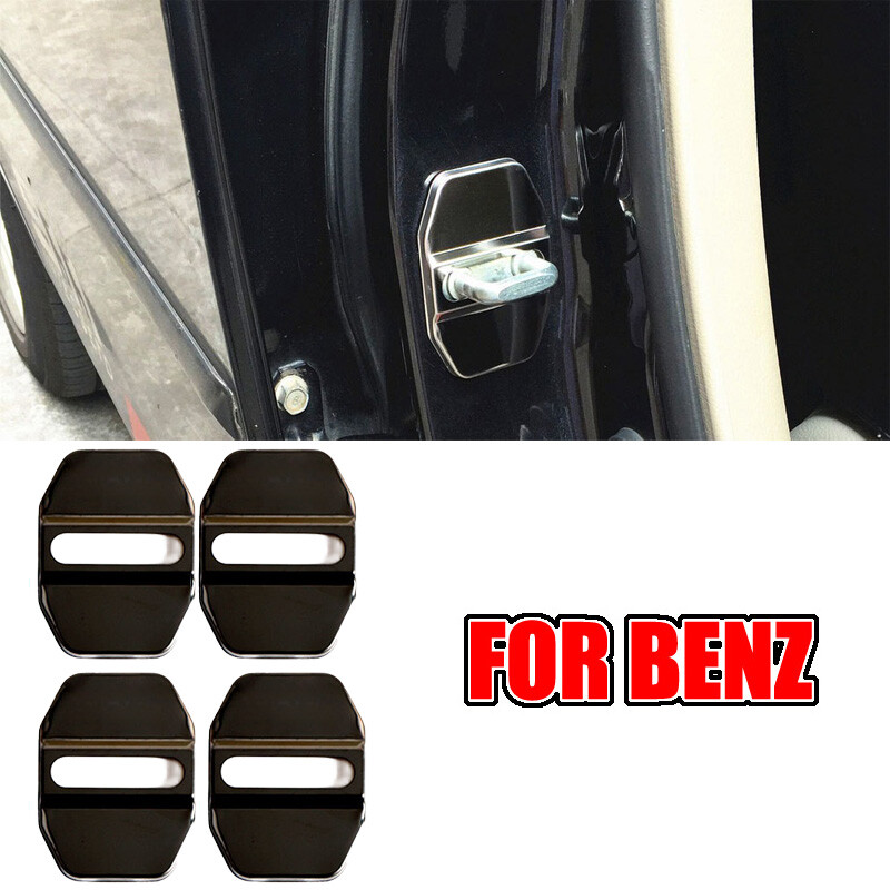 Stainless Steel Car Door Striker Cover Lock Buckle Cap For Benz C E S