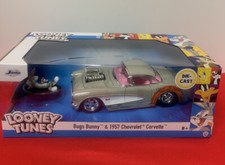 Looney Tunes Jada Bugs Bunny & 1957 Chevrolet Corvette Die-Cast Car-1/24 Scale