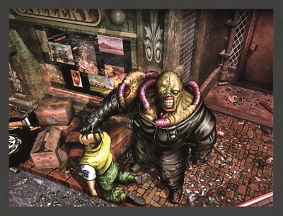 Resident Evil 3 Nemesis PS1 PC Sega Dreamcast Game Art Print Glossy Poster (F)