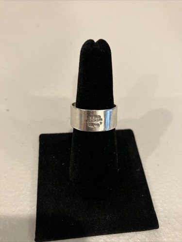 Estate Jewelry Vintage Mexican Foil Art Glass Sterling Silver Ring Size 8 - Picture 5 of 11