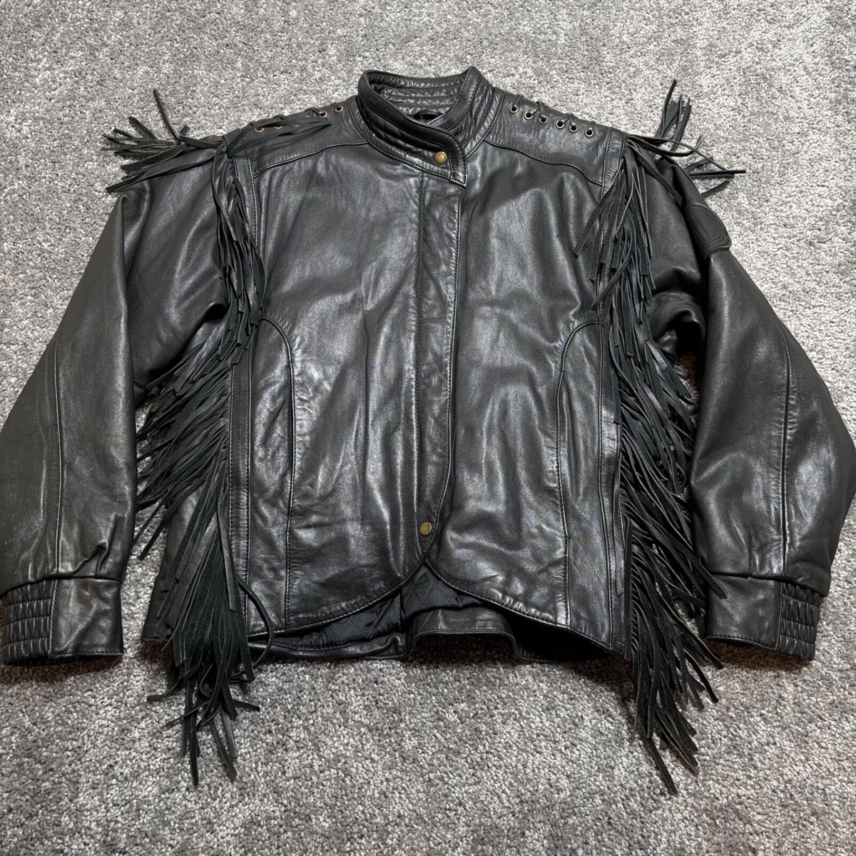 Harley-Davidson レザー ジャケット 40 Harley Davidson Fringe Leather Motorcycle BIKER Jacket Sz 40