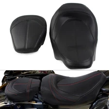Driver Passenger Pillion Seat Low-Profile Fit Touring Road Glide CVO 09-22 Black