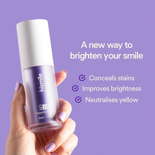 Hismile V34 Colour Corrector Purple Teeth Whitening Tooth Stain Removal 30ML zxq