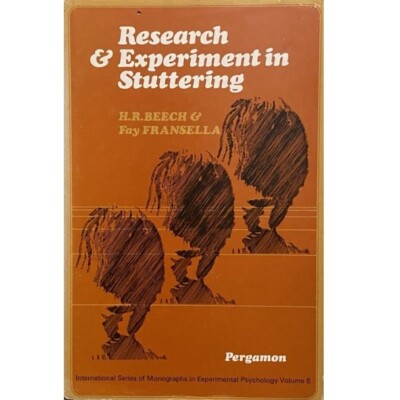 Research & Experiment in Stuttering, Beech & Fransella 1971 HB+DJ SaLT FREE PP