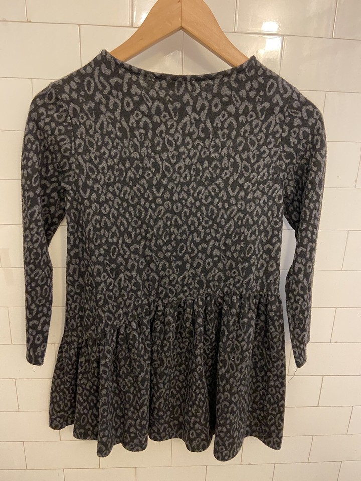 Zara Girl Grey Pattern Dress size 10 eBay