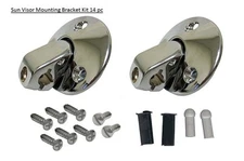 65-72 GM Sunvisor Support Brackets w/ Bushing Tips & Hardware Camaro Chevelle