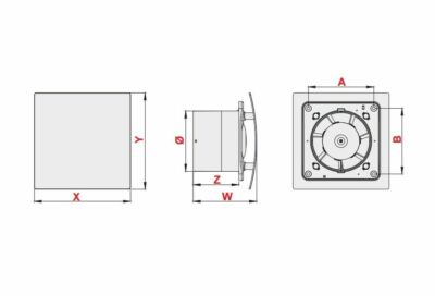 Badabzieher Ventilator 100mm Mit Gebürstetem Gold Frontplatte