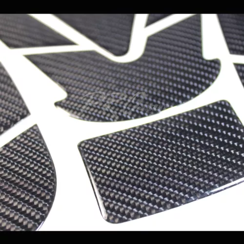 Real Carbon Fiber Gas Tank Pad+Fuel Cap Cover Guard 07+Ninja ZX-6R/10R/14R/650 - Picture 10 of 11