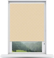 ArtToFrames Custom Window Shade - Blackout Peaks Modern Beige Design Reversed Ro