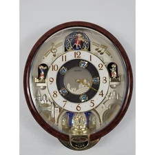 Seiko Melodies In Motion Musical Clock Hi-Fi Beatles Songs QXM160BRH VIDEO