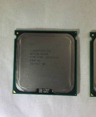 Lot De 2 Processeurs Intel Xeon 5150 - Socket 771, 2.66 GHz, 2 Cœurs - Occasion Très Bon état