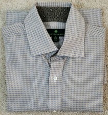 Bristol & Bull Shirt Size Medium Red Button Up Long Sleeve Plaid Gingham Men's.