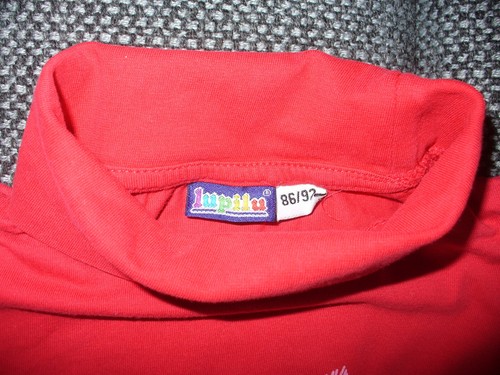 Rollkragen-Shirt Pulli Größe 86-92 von lupilu – Mädchen in Rot - Bild 3 von 5