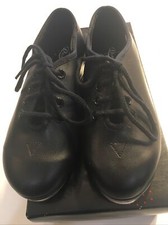 Black Little Girls Tap Shoes Sz 8 Wide Jazz Tap Style