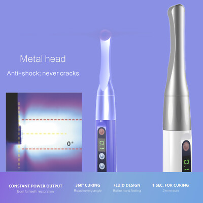 Dental LED Cordless Curing Light Lampada 1 Second 2200MW - Foto 9