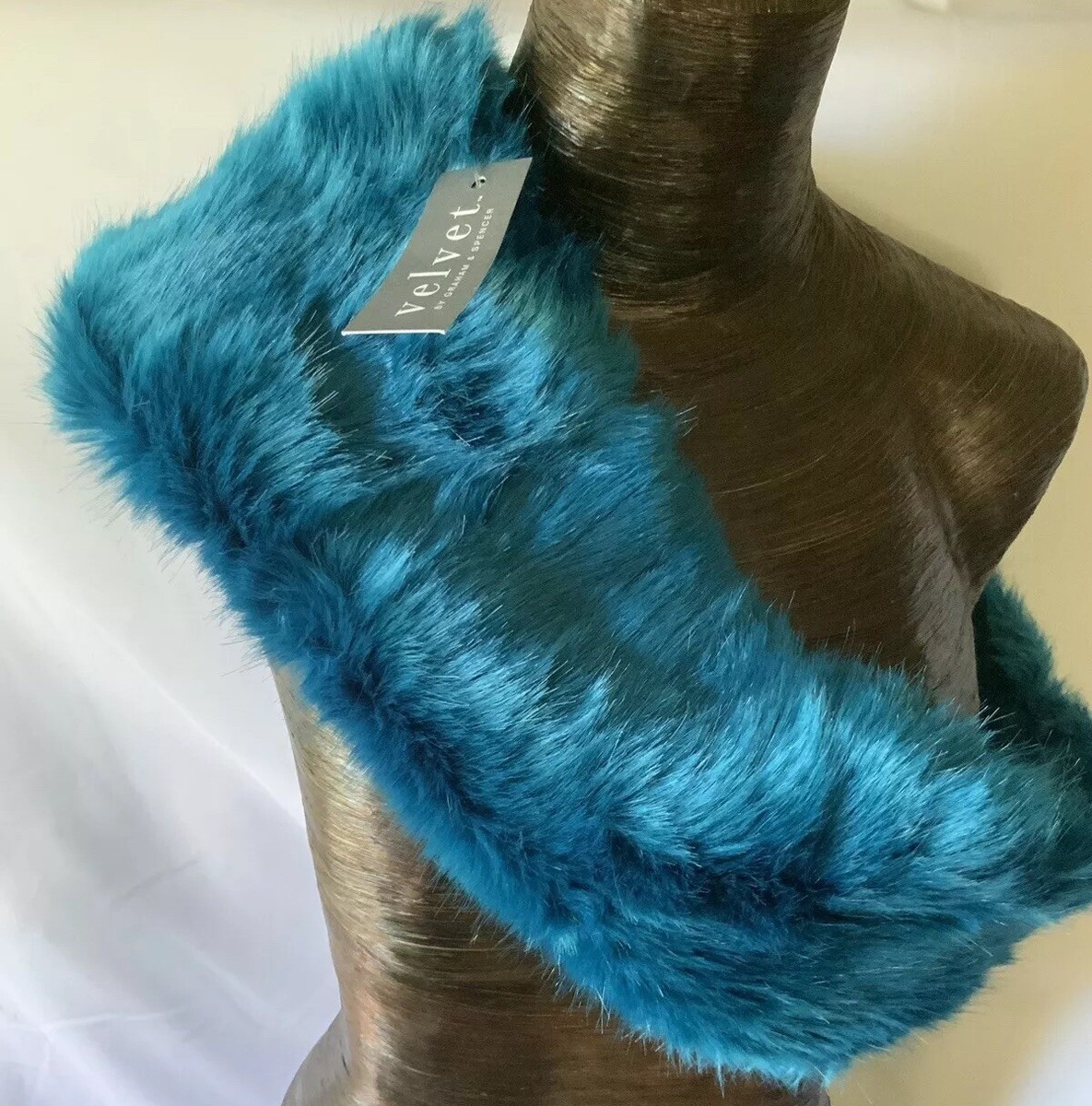 Velvet By Graham And Spencer Turquoise Green Alison Faux Fur Infinity Neck  Scarf