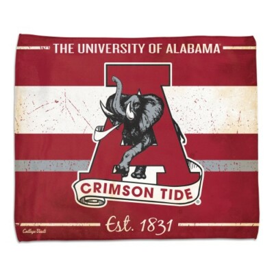 ALABAMA CRIMSON TIDE 15''X18'' VINTAGE STYLE RALLY TOWEL NCAA LICENSED