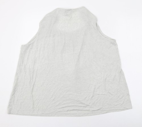 Kim & Co Womens Grey Acrylic Basic Tank Size 3XL Scoop Neck - Picture 2 of 10