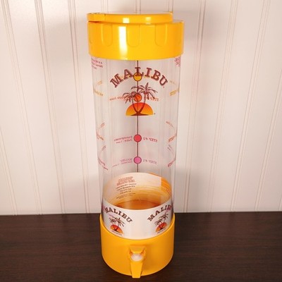 Malibu Coconut Rum Cocktail Drink Dispenser Pitcher with Spigot & Recipes