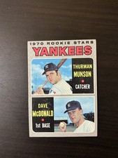 1971 Topps Thurman Munson Dave McDonald NY Yankees Rookie Stars #189 RC VG MK