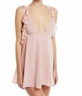 La Perla Elements S Powder Pink Silk Georgette Babydoll Lurex Embroidery $860