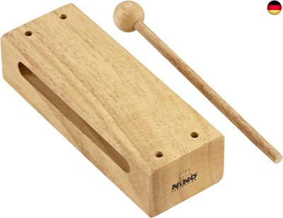 Nino Percussion Wood Block Instrument - Großes Musikinstrument für Kinder ab 3 J