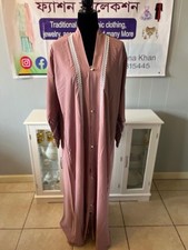 Brand new open abaya with rhinestone lace size 56