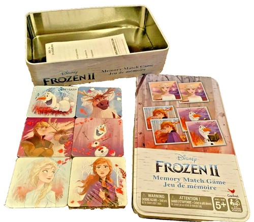 Disney FROZEN 2 Complete Memory Card Game Matching in Tin box Anna Elsa Olaf
