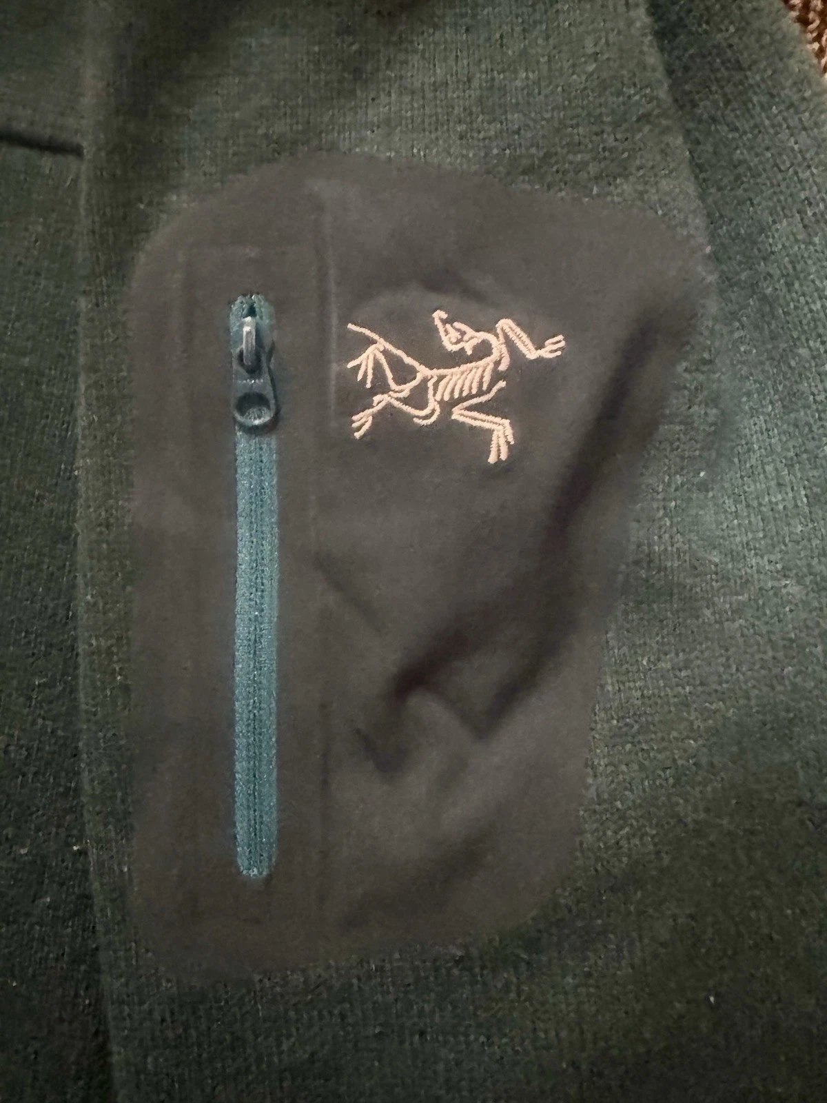 Arc'teryx Men's M Teal Full Zip Fleece Jacket - product detail image 4