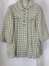 Vintage Baby Toddler  Swing Coat, Matching Bonnet, Yellow/Tan , Kute Kiddies