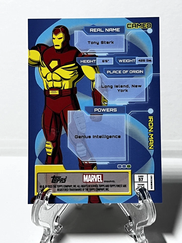 Iron Man 2025 Topps Finest Marvel 97 X-Men Ultimates/50 refractor de oro #57 Foto 2 de 4