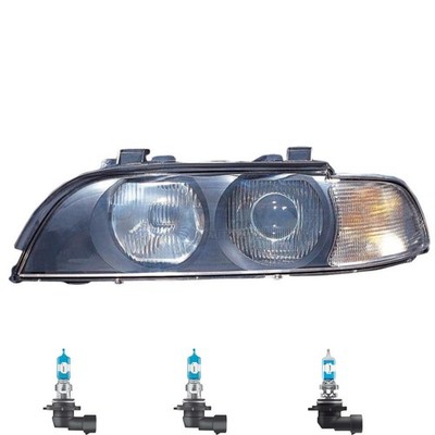Scheinwerfer links inkl. OSRAM Premium Lampen für BMW 5er E39 mit LWR Motor