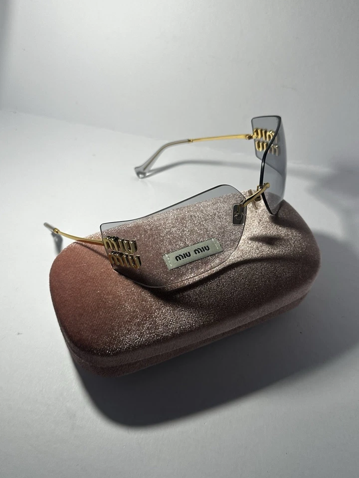 Gafas de sol Miu Miu azul claro 54YS Runway  Foto 3 de 4