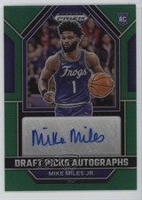 2023-24 Panini Prizm Draft Picks Green Mike Miles Jr #DPA-MMJ Auto 1c2p