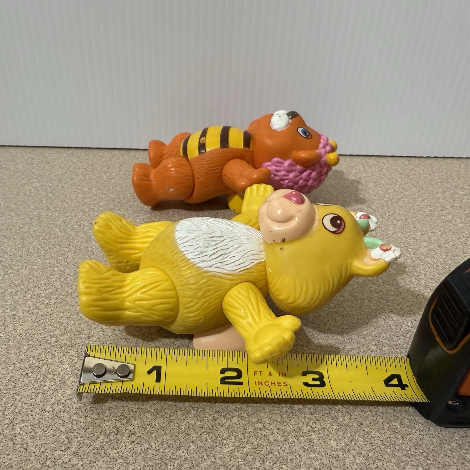 Vintage 1985 Hasbro Disney Wuzzles Bumblelion and Butterbear Posable Figures