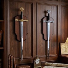 King Arthur Excalibur Sword Medieval Battle Cosplay without Plaque Set of 2 Gift