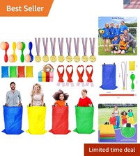 Potato Sack Race Bags - Sack Race Bags for Adults and Kids, Bean Bag Toss Gam...