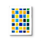 Tile Mosaic Colors Contemporary Expressionist Original Acrylic Painting 9x12  — photo 10