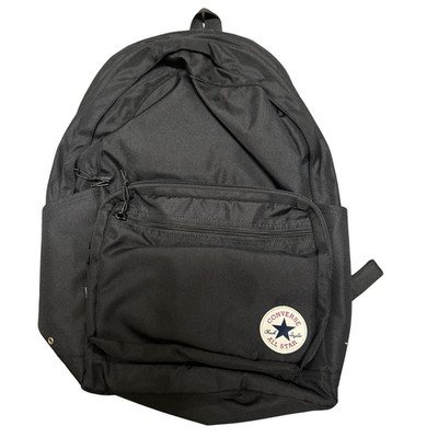 Converse All Star Backpack Black Classic Logo Large Book Bag 10020533-A01 NEW