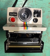 Polaroid One Step SX-70 Land Camera Rainbow Stripe with Strap untested 